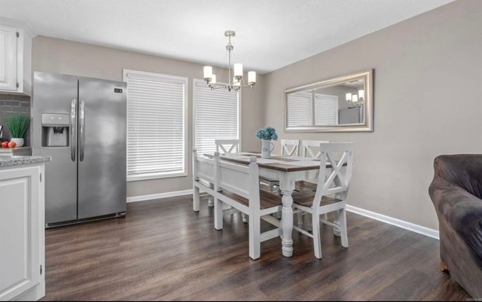 Dining room open to kitchen and family room