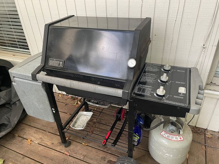 Grill on the deck for lakeside cookouts